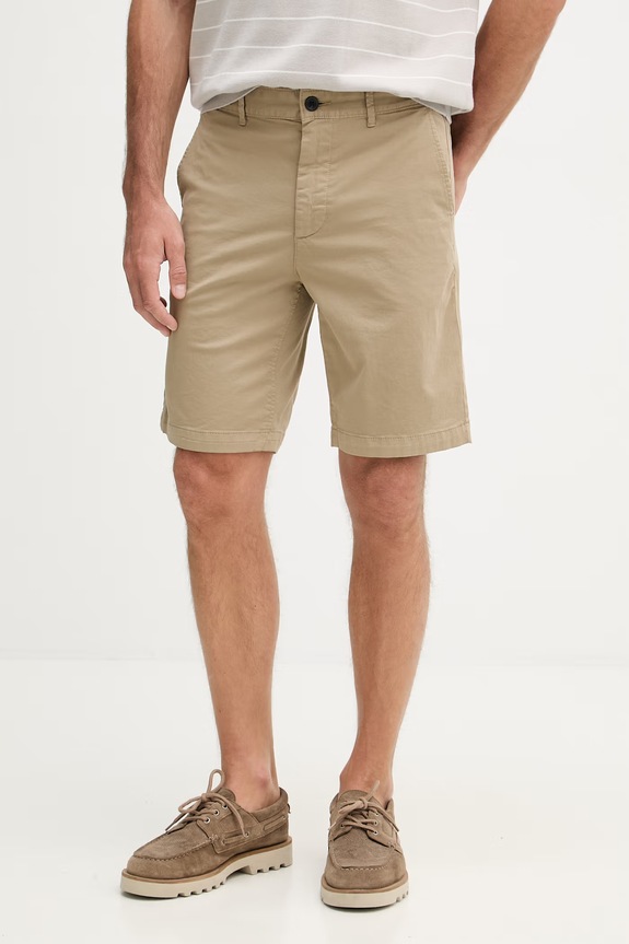 BOSS Orange σορτς chino ανδρικά βαμβακερά με ελαστάν μπεζ 50536723