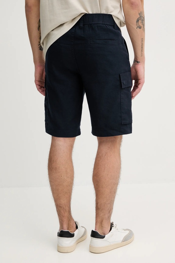 Abbigliamento BOSS Orange pantaloncini in lino 50536888 blu navy