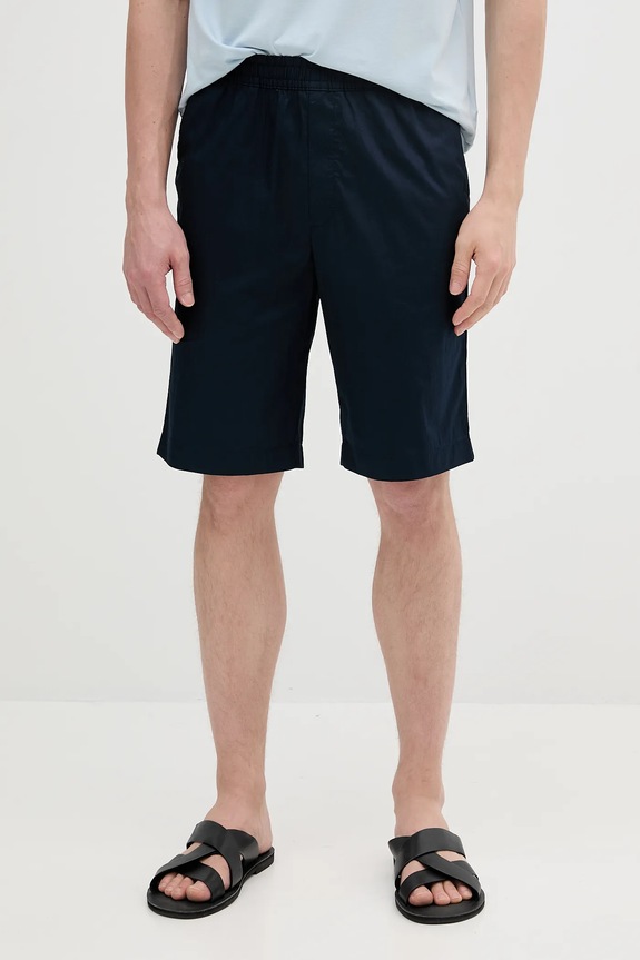 Kratke hlače Calvin Klein s elastinom mornarsko plava K10K114064