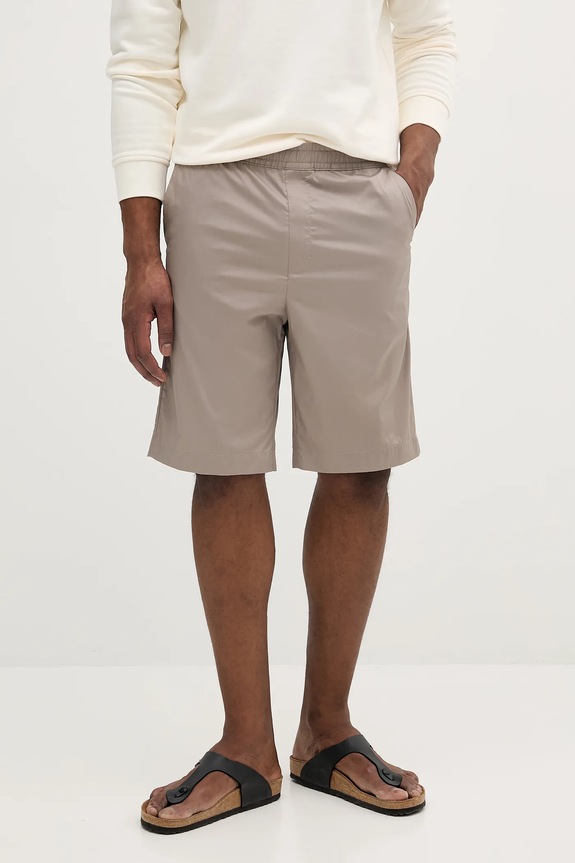 Calvin Klein szorty z elastanem beżowy K10K114064