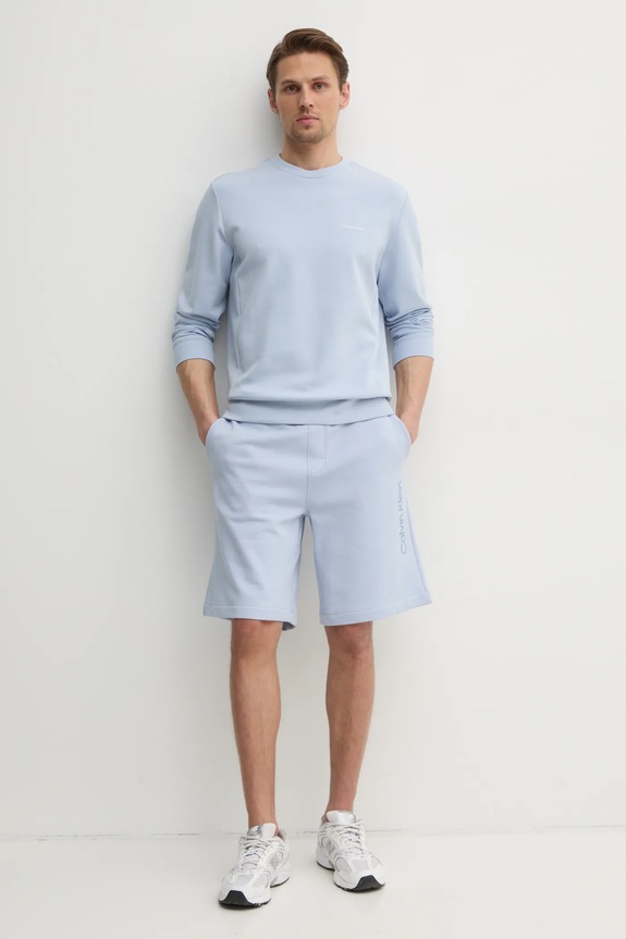 Calvin Klein szorty bawełniane K10K114121 niebieski SS25