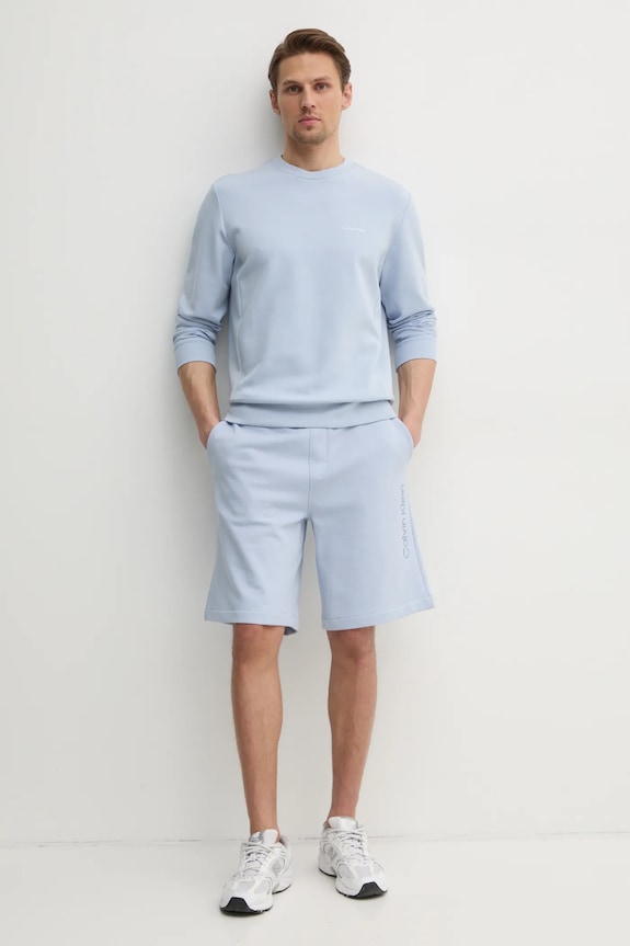 Calvin Klein szorty bawełniane K10K114121 niebieski SS25