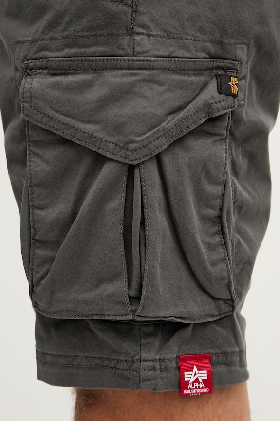Alpha Industries pantaloni scurți cargo pentru bărbați, din bumbac Cotton Twill Jogger Short gri 106251