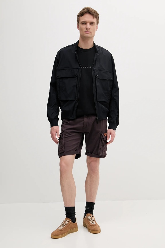 Alpha Industries pantaloni scuți cargo bărbătești din bumbac cu elastan Crew Short 176203 violet SS26