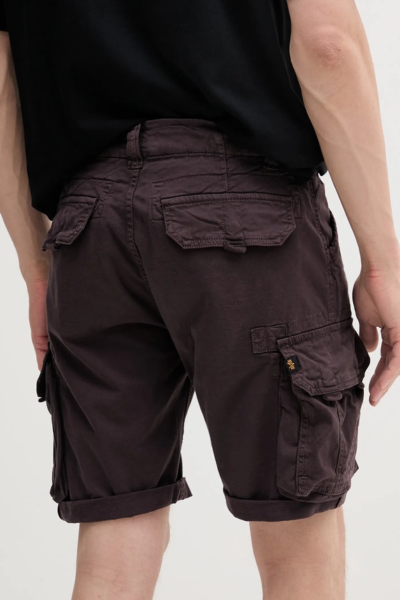 Îmbrăcăminte Alpha Industries pantaloni scuți cargo bărbătești din bumbac cu elastan Crew Short 176203 violet
