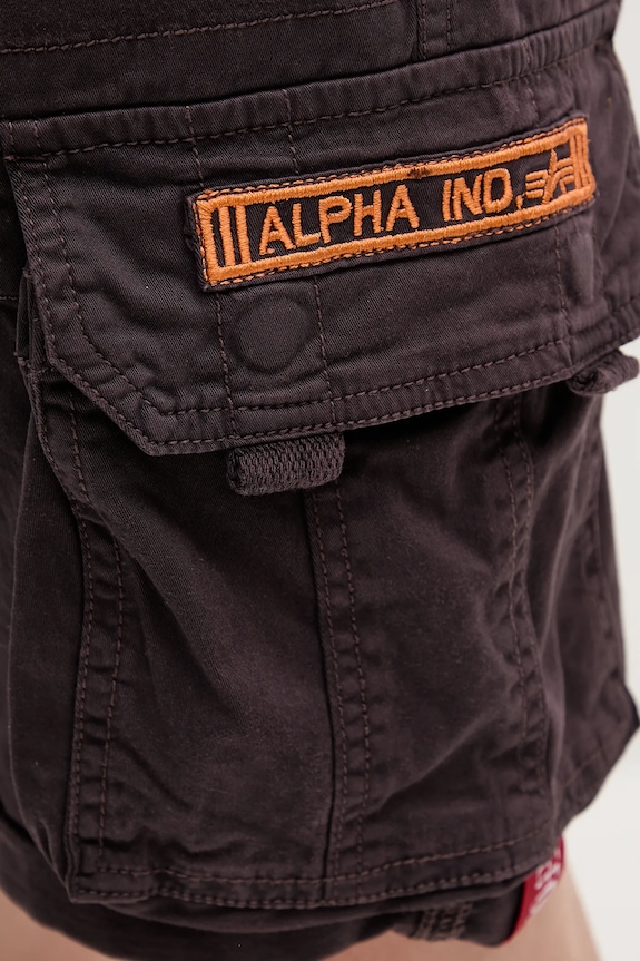Alpha Industries pantaloni scuți cargo bărbătești din bumbac cu elastan Crew Short violet 176203
