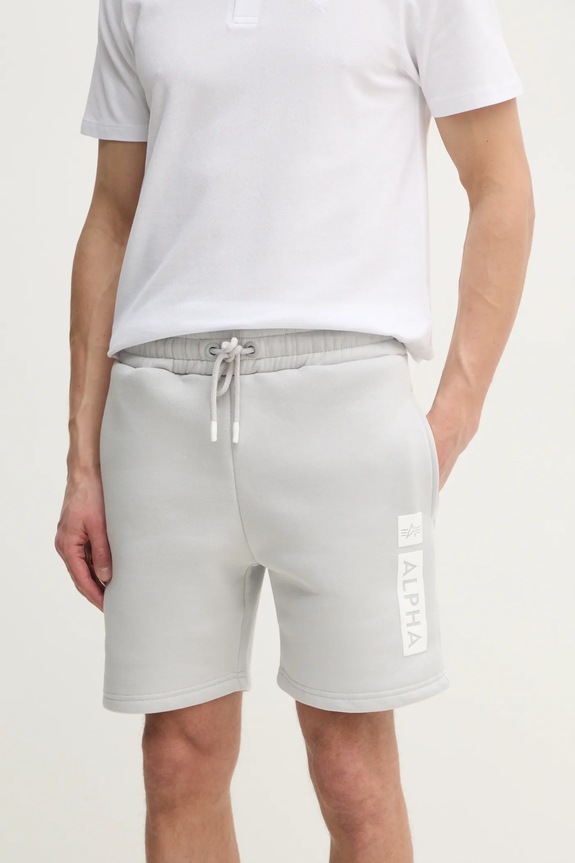 Σορτς Alpha Industries Alpha PP Short πλεκτό ύφασμα γκρί 146365