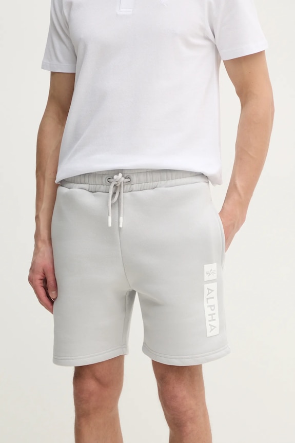 Σορτς Alpha Industries Alpha PP Short πλεκτό ύφασμα γκρί 146365