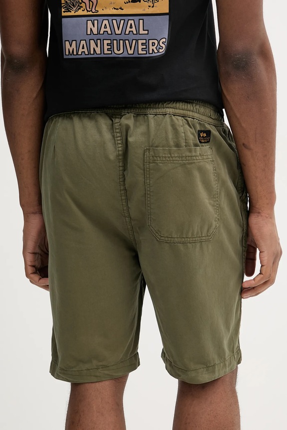 Îmbrăcăminte Alpha Industries pantaloni scurți bărbați din bumbac Basic Cotton Shorts 156262 verde