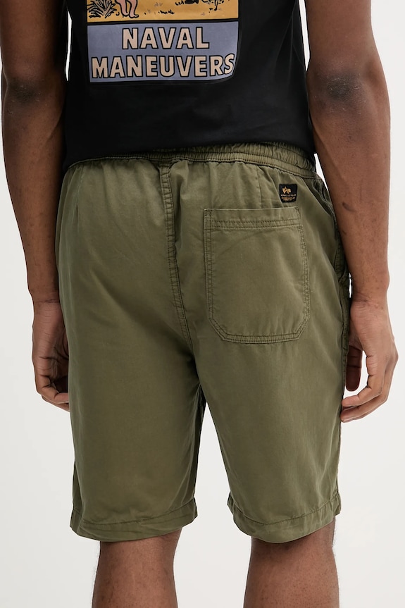 Îmbrăcăminte Alpha Industries pantaloni scurți bărbați din bumbac Basic Cotton Shorts 156262 verde
