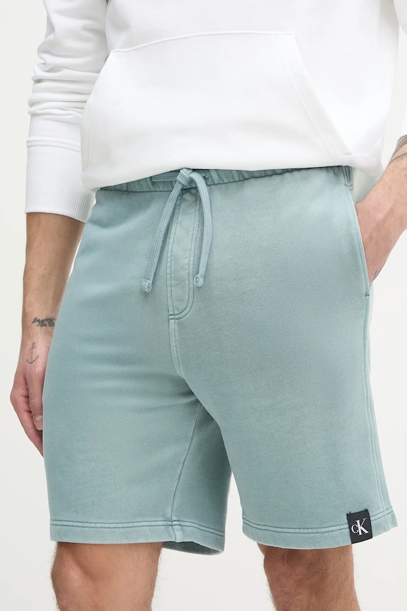 Calvin Klein Jeans szorty bawełniane bawełna niebieski J30J327248