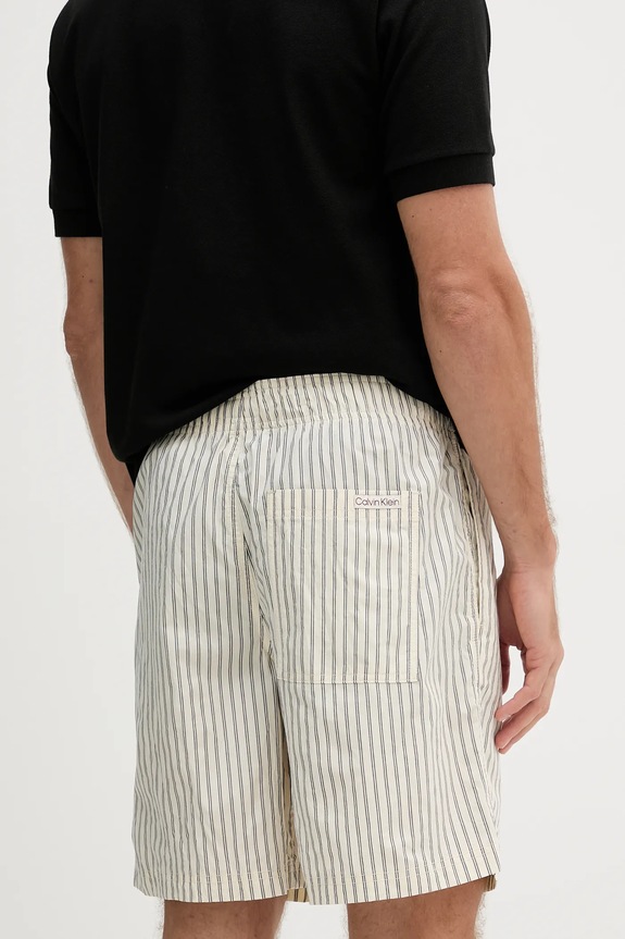 Ρούχα Βαμβακερό σορτσάκι Calvin Klein Jeans J30J327375 μπεζ