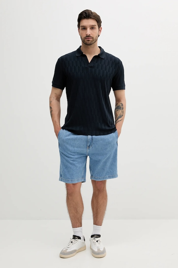 Džínové šortky Calvin Klein Jeans J30J327506 modrá SS25