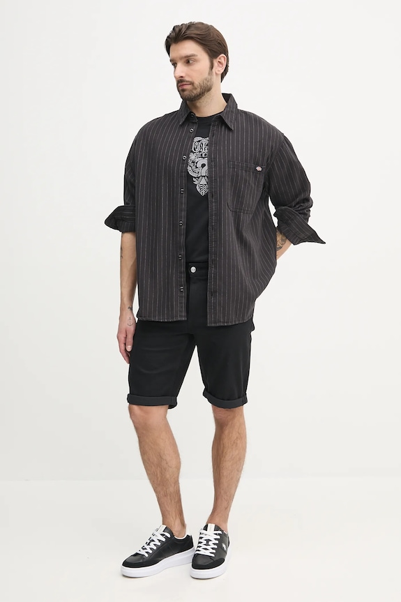 Traper kratke hlače Calvin Klein Jeans J30J327514 crna SS25