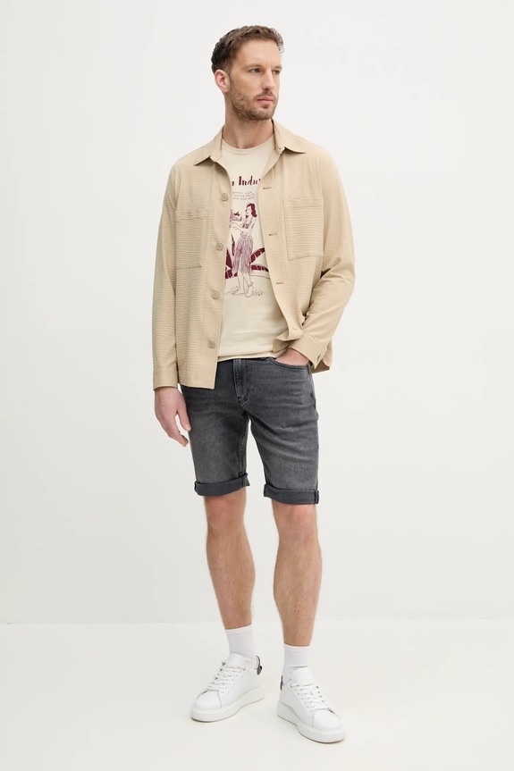 Τζιν σορτς Calvin Klein Jeans J30J327515 γκρί SS25