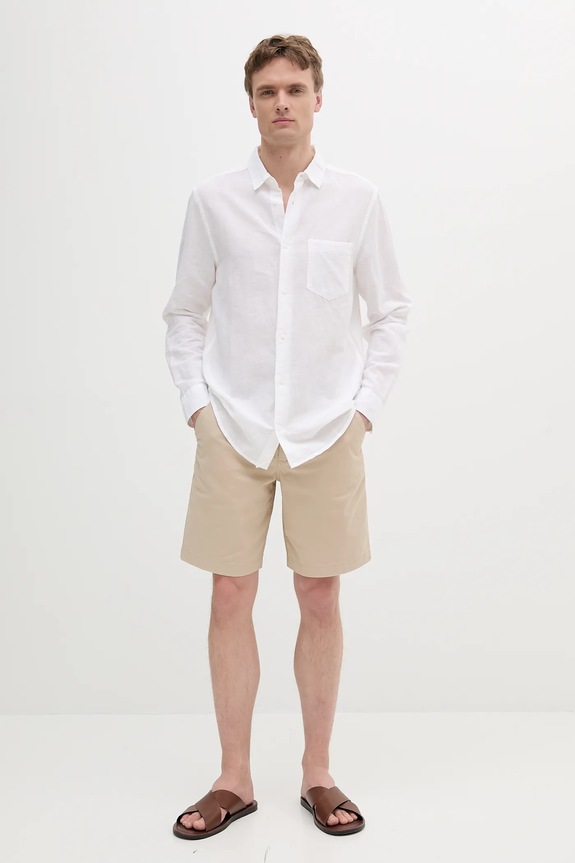 Σορτς Calvin Klein Jeans LV040EM618 μπεζ AW25