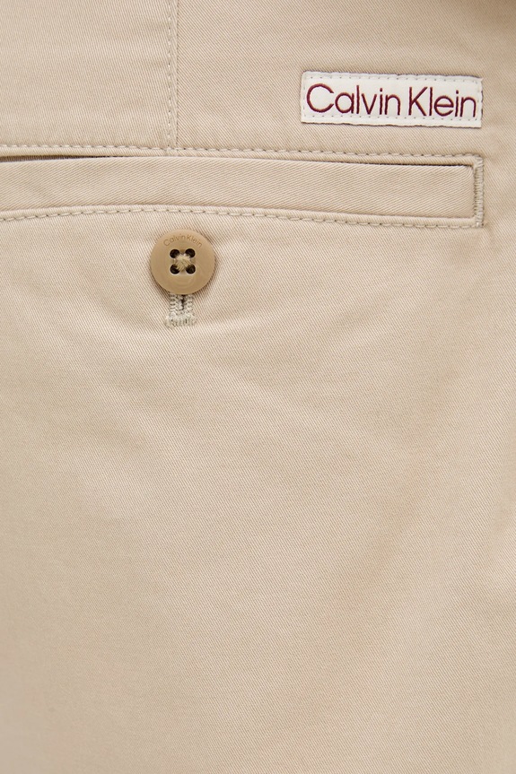Σορτς Calvin Klein Jeans μπεζ LV040EM618
