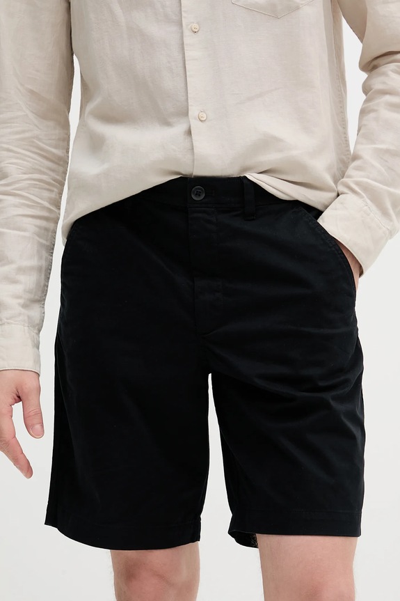 Σορτς Calvin Klein Jeans ύφασμα μαύρο LV040EM618