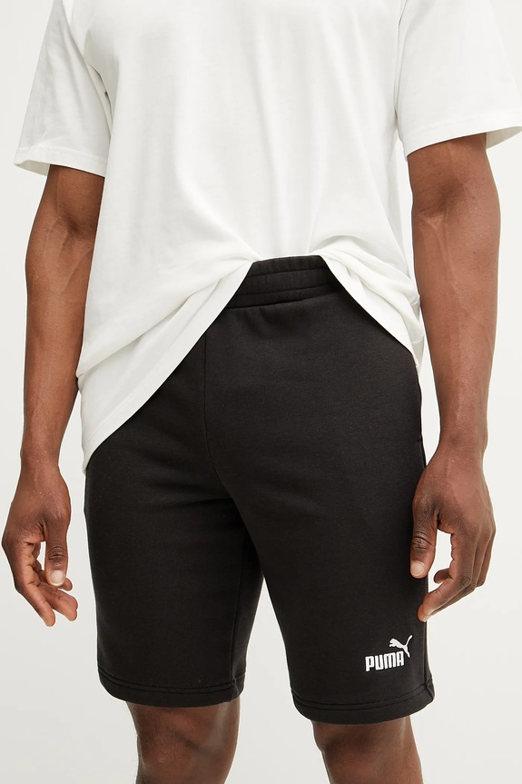 Šortky Puma Essential Logo pletenina čierna 682594