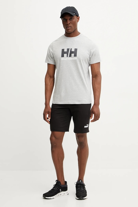 Puma Pantaloni scurți de trening bărbați de bumbac Essential Jersey 682600 negru SS26