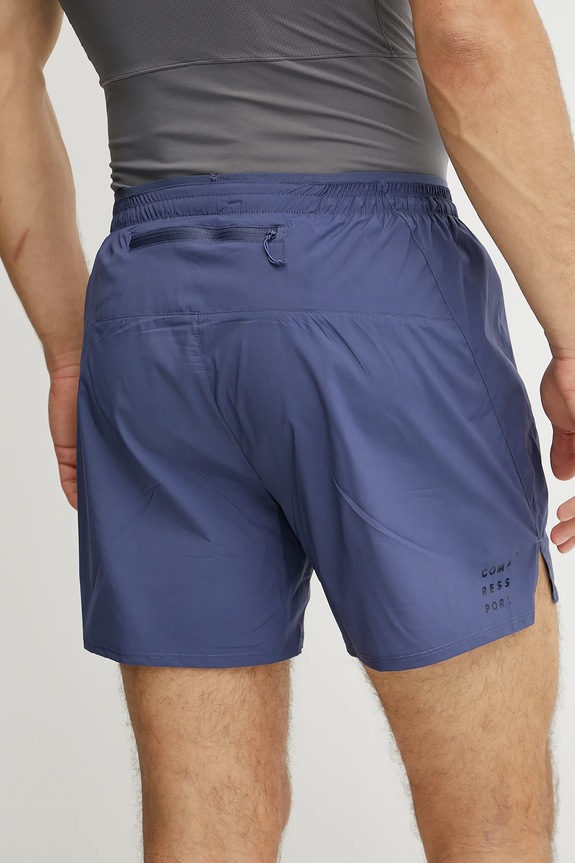 Compressport pantaloni scurți de antrenament ASHM739 albastru AW25