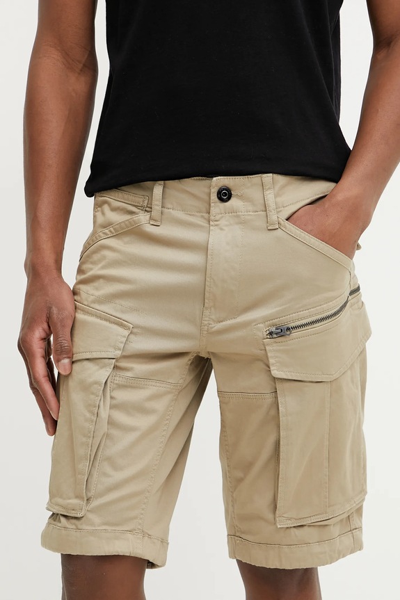 G-Star Σορτς cargo Ανδρικά βαμβάκι με ελαστάν Rovic zip regular μπεζ D26214.5126
