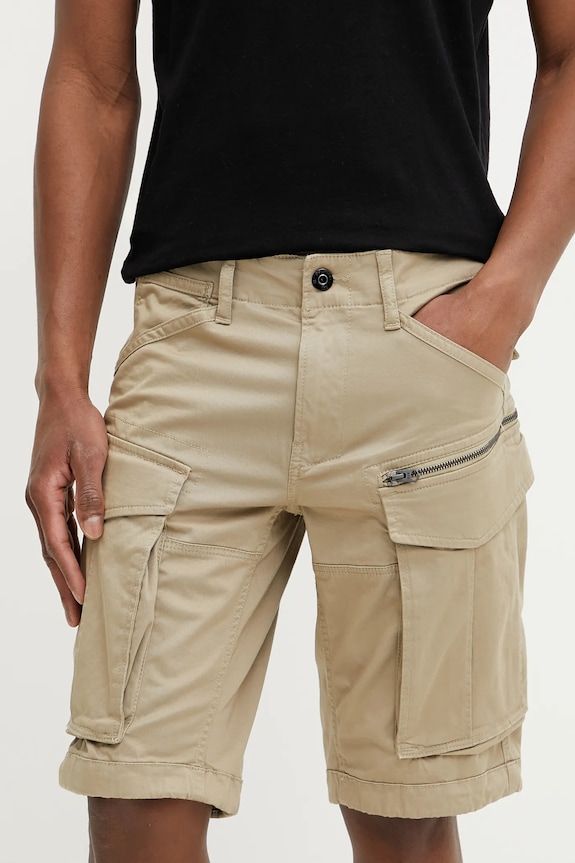 G-Star Σορτς cargo Ανδρικά βαμβάκι με ελαστάν Rovic zip regular μπεζ D26214.5126