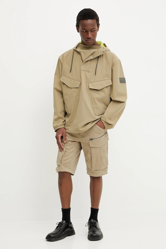 G-Star Σορτς cargo Ανδρικά βαμβάκι με ελαστάν Rovic zip regular D26214.5126 μπεζ SS26