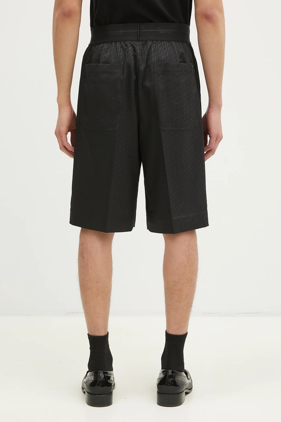 Odzież Helmut Lang szorty z domieszką wełny Lwb Car Short.Tonal O10HM205 czarny