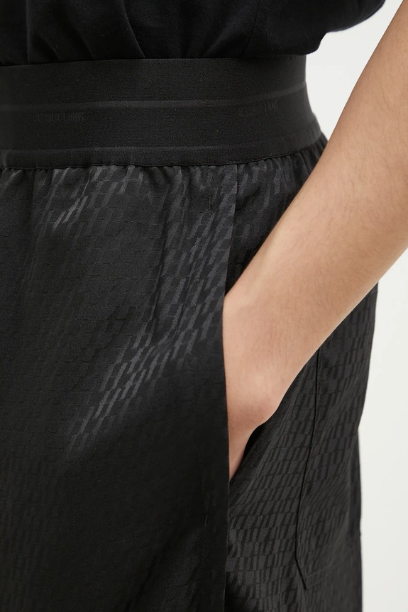Helmut Lang szorty z domieszką wełny Lwb Car Short.Tonal czarny O10HM205