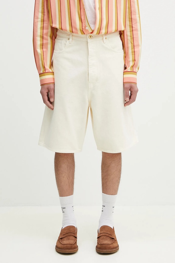 Drôle de Monsieur pantaloncini in cotone Le Short Baggy cotone beige G.BS147.CO188.OW