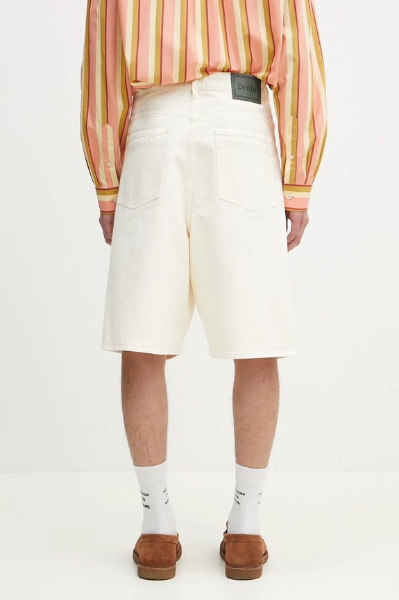 Abbigliamento Drôle de Monsieur pantaloncini in cotone Le Short Baggy G.BS147.CO188.OW beige