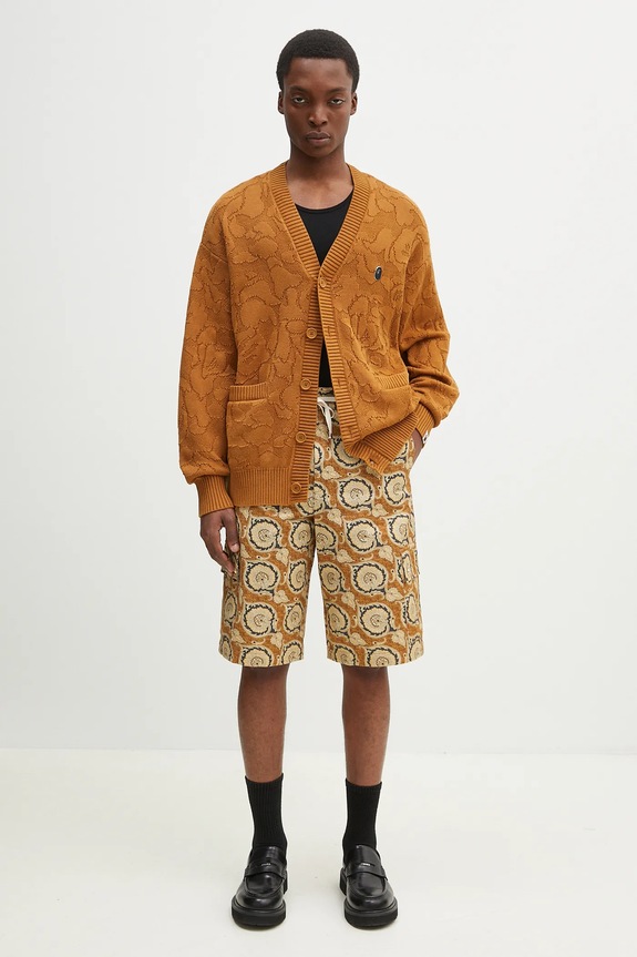 Bavlnené šortky Drôle de Monsieur Le Short Workwear Paisley G.BS155.CO189.MS žltá