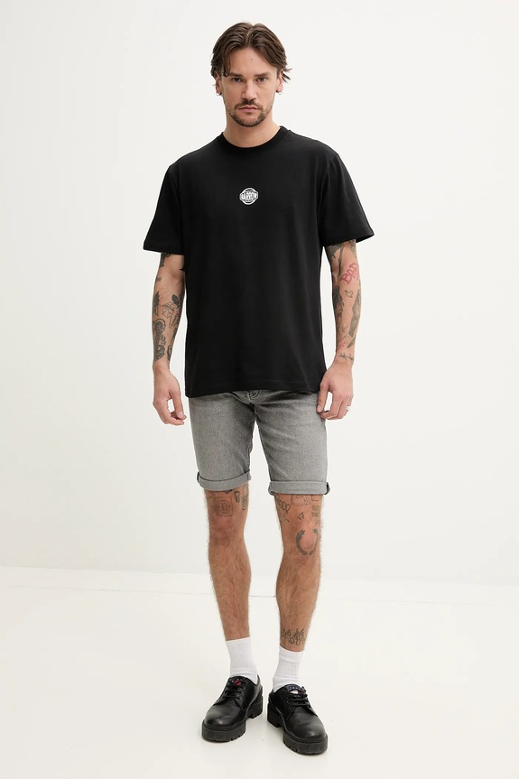 Rifľové krátke nohavice Tommy Jeans DM0DM20946 sivá SS25