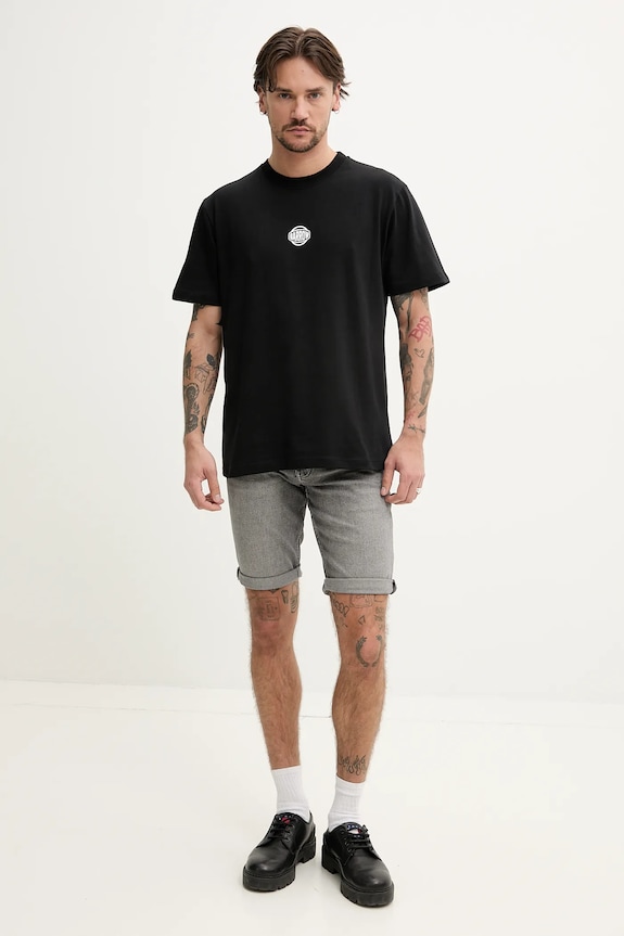 Rifľové krátke nohavice Tommy Jeans DM0DM20946 sivá SS25