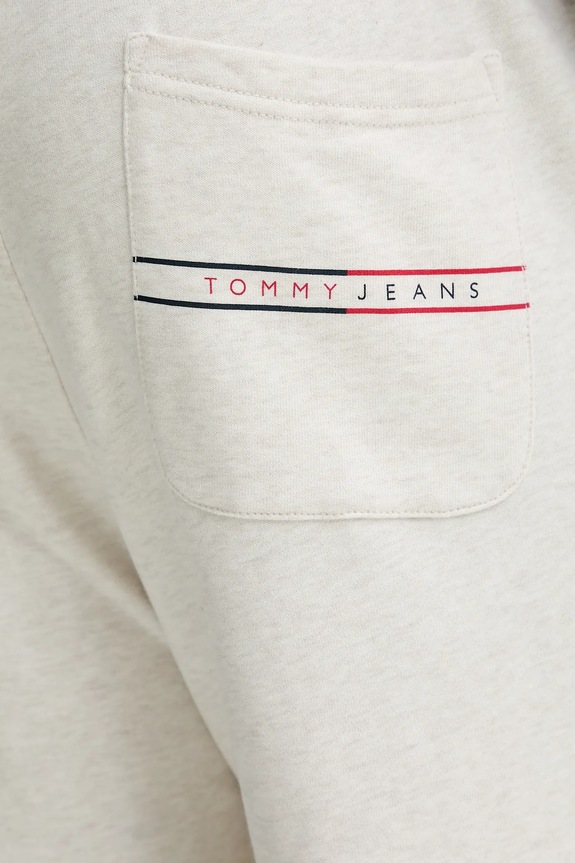 Tommy Jeans pamut rövidnadrág bézs DM0DM21369