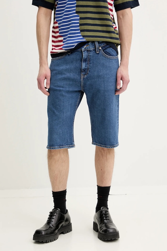 Tommy Jeans pantaloncini di jeans denim blu navy DM0DM21851