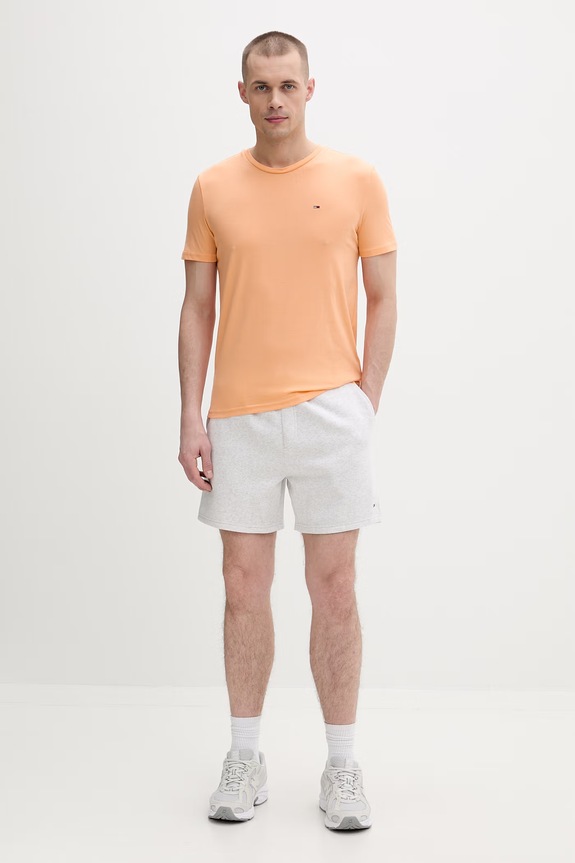 Tommy Jeans szorty dresowe męskie z bawełną DM0DM21931 szary SS26