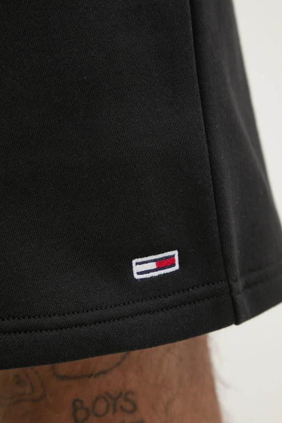 Tommy Jeans спортен къс панталон мъжки от памук черен DM0DM21931