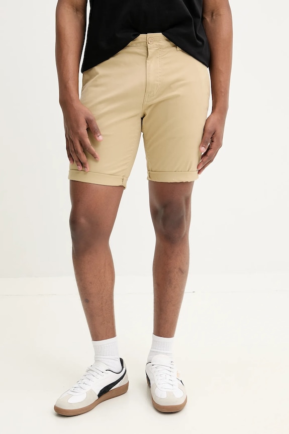 Šortky Tommy Jeans látka béžová DM0DM21950