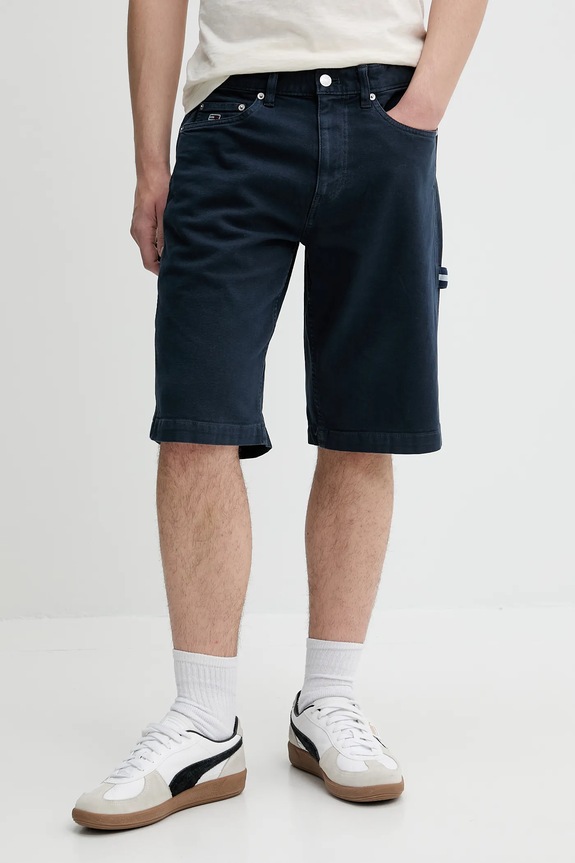 Σορτς Tommy Jeans με ελαστάν σκούρο μπλε DM0DM21951