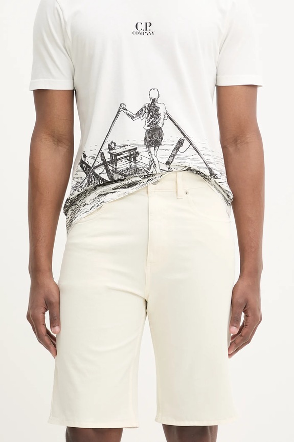 Jeans kratke hlače Tommy Jeans Z elastanom bež DM0DM21953