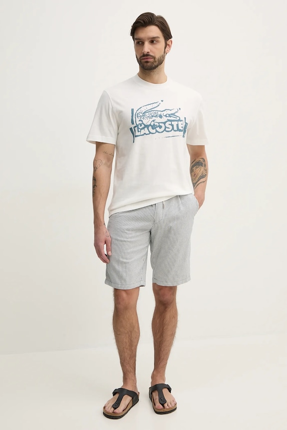Joop! szorty z domieszką lnu 30046558 szary SS25