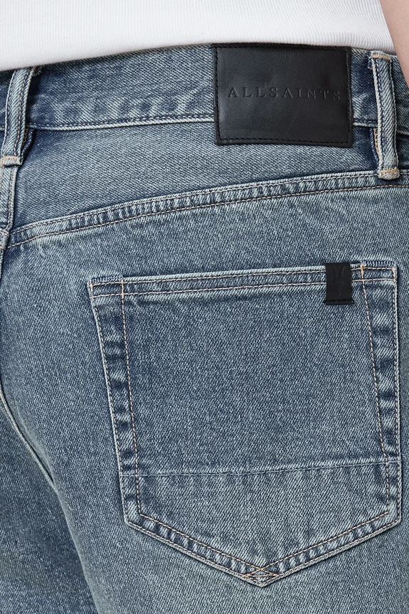 Rifľové krátke nohavice AllSaints SWITCH modrá M022TC