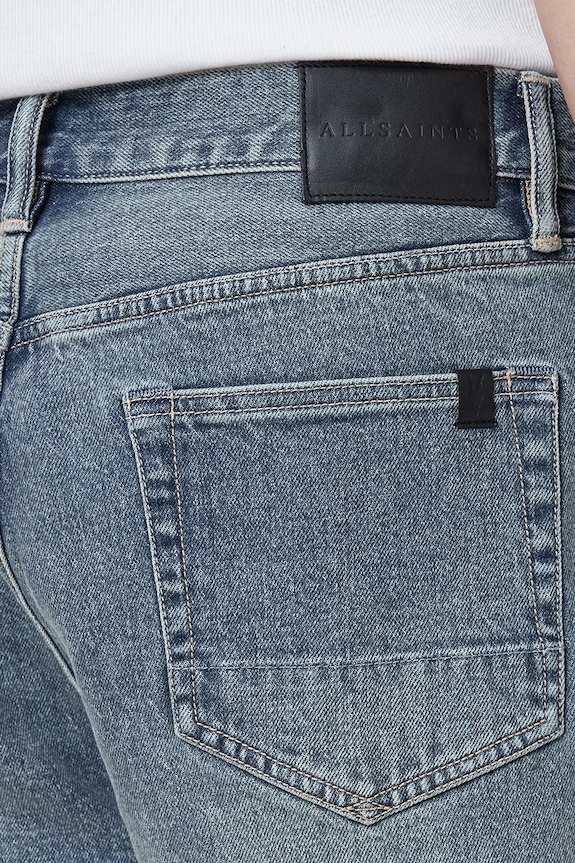 Rifľové krátke nohavice AllSaints SWITCH modrá M022TC