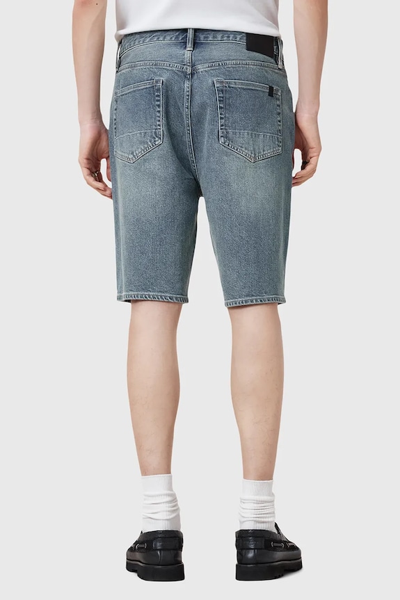 Rifľové krátke nohavice AllSaints SWITCH M022TC modrá