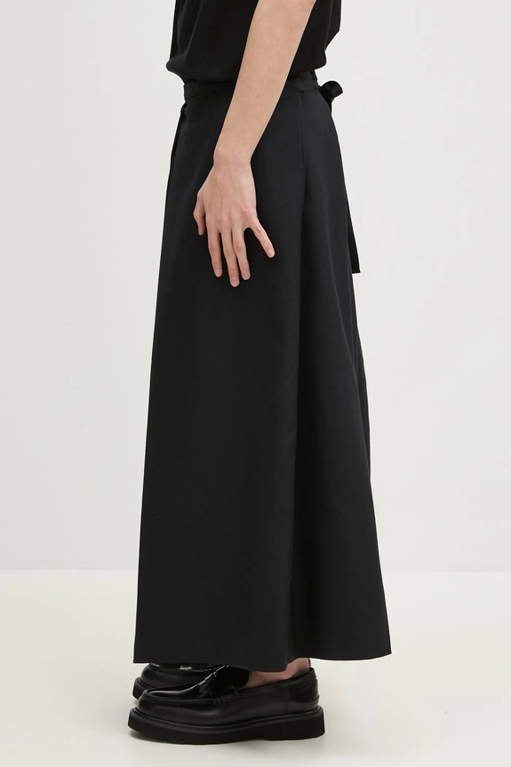 Needles wool trousers Hakama QV093 black SS25