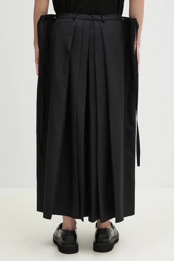 Needles wool trousers Hakama QV093 black