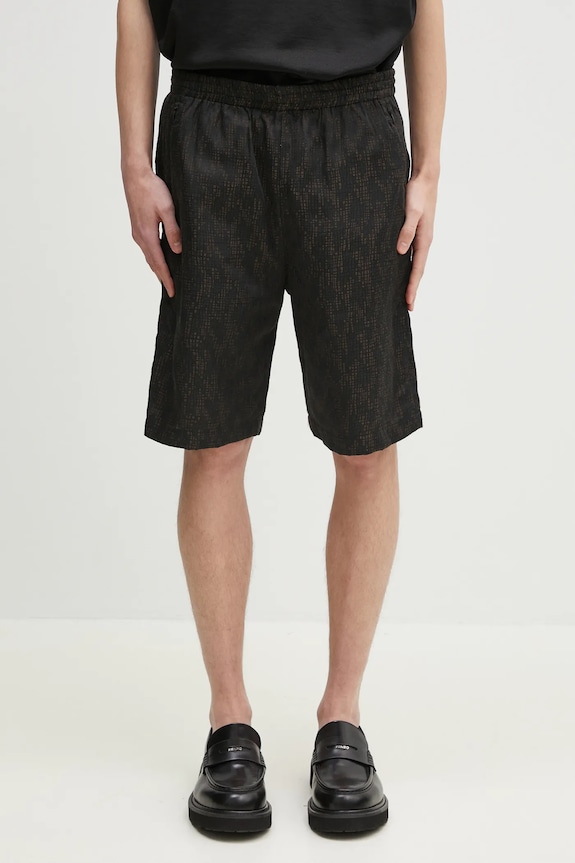 Needles pantaloni scurti Basketball panza negru QV239