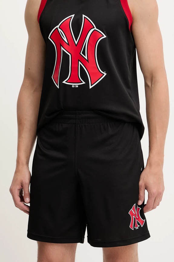 Σορτς 47 brand MLB New York Yankees πλεκτό ύφασμα μαύρο BB017PMXYEX657793JK